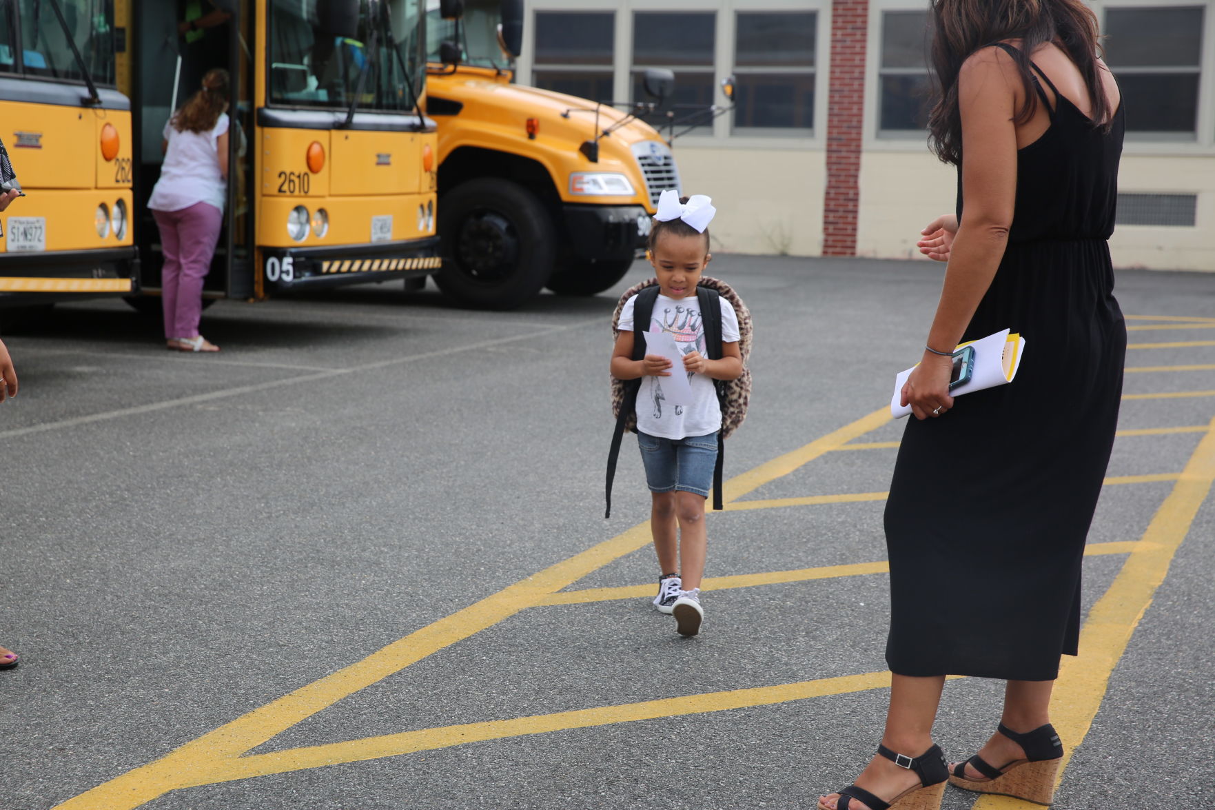 Egg Harbor Township students return for the first day of school Thursday, Sept. 5, 2019 at Slaybaugh Elementary School.